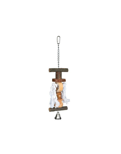 TRIXIE Natural Living - stan prírodná hračka so zvončekom a lanom 38 cm