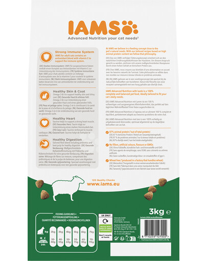 IAMS for Vitality pre dospelé mačky s jahňacím mäsom 3 kg