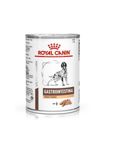 ROYAL CANIN Veterinary Gastrointestinal High Fibre paštéta 24x410 g paštéta pre psov s tráviacimi poruchami