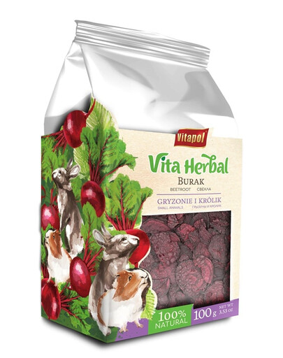 VITAPOL Vita Herbal Sušená červená repa pre hlodavce a králiky 100 g