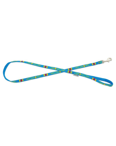 BARRY KING Vodítko pre psa s etnickým vzorom 10mm/120cm modré