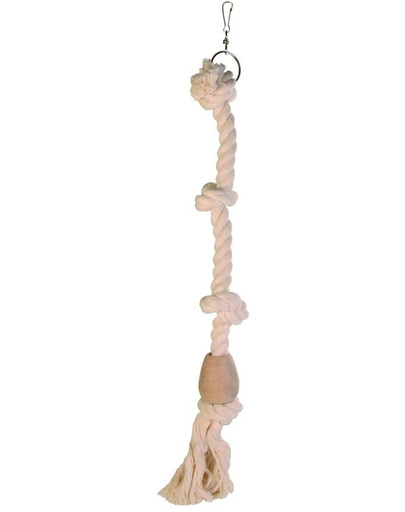 TTRIXIE Závěsné bavlněné lano se 3 uzly 60 cm x 23 mm