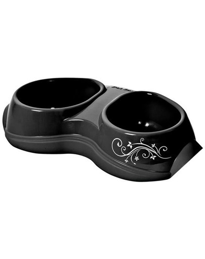 PET INN Miska space bowl dvojitá 2 x 200 ml deco line čierna