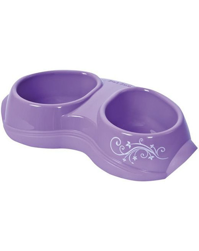 PET INN Miska space bowl dvojitá 2 x 200 ml deco line fialová