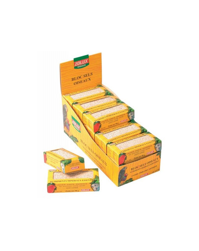 ZOLUX Minerálny blok pre exotické vtáctvo 90g