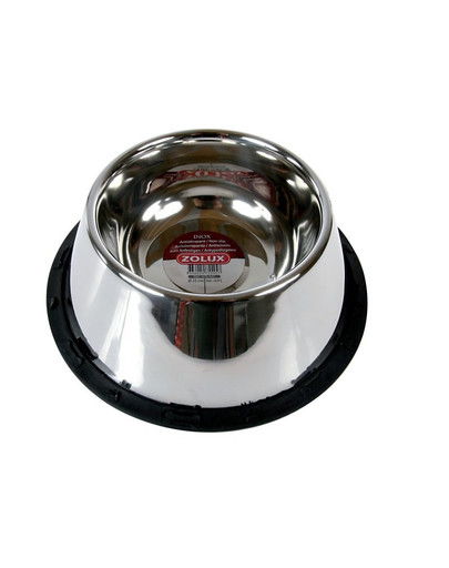 ZOLUX Miska inox s gumou pre psov s dlhými ušami 25 cm 0.98 L