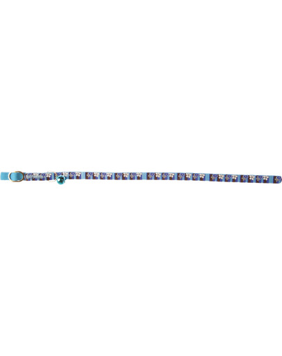 ZOLUX Obojok stripe flower 30 cm / 10 mm nebesky modrý