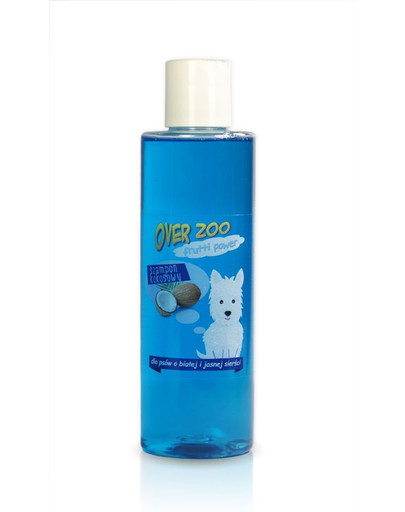 OVER ZOO Szampon kokosowy dla psów o białej i jasnej sierści 200 ml