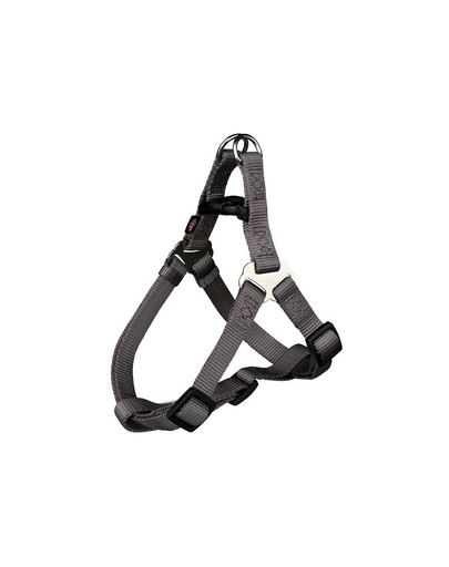 TRIXIE Postroj pre psov premium ( XS - S ) 30 - 40 cm / 10 mm tmavošedý