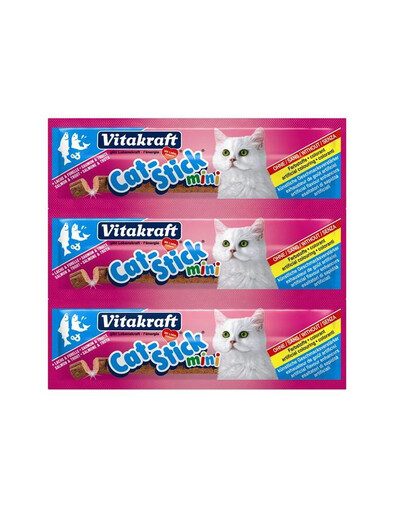 VITAKRAFT Cat stick mini 3 + 1 gratis łosoś