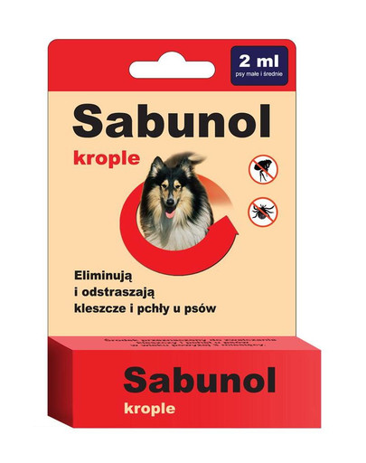 DERMAPHARM Sabunol krople pchły i kleszcze dla psa 2 ml