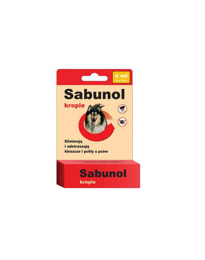 DERMAPHARM Sabunol krople pchły i kleszcze dla psa 4 ml