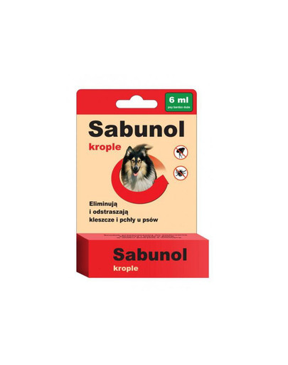 DERMAPHARM Sabunol krople pchły i kleszcze dla psa 6 ml