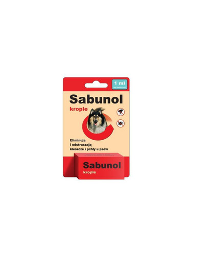 DERMAPHARM Sabunol krople pchły i kleszcze dla psa 1 ml