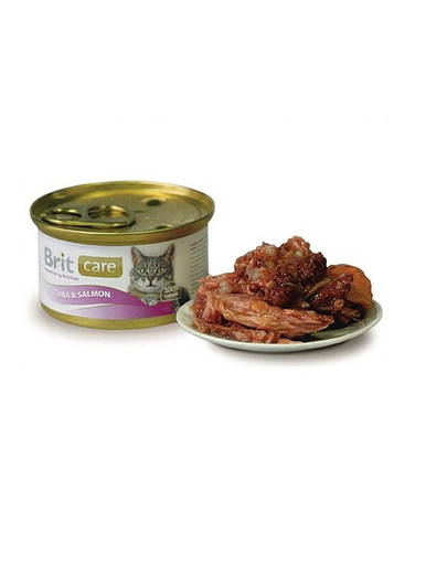 BRIT Care Cat Konzerva pre mačky tuniak s lososom 80g