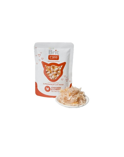 BRIT Care Cat kapsička pre mačky 80g kuracie a syr