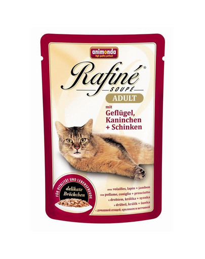 ANIMONDA Rafine Soupe drób, królik i szynka 100g