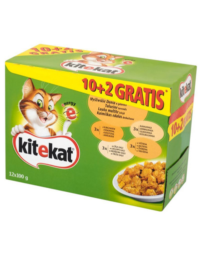 KITEKAT Drobiowe dania 12 x 0.1 kg