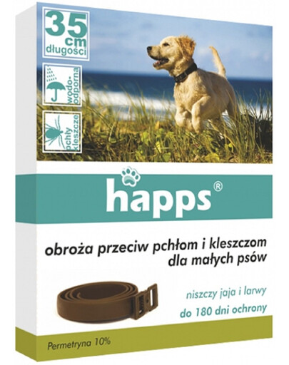 HAPPS Obroża przeciw pchłom i kleszczom dla małych psów