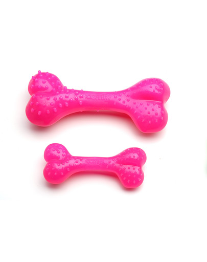 COMFY Zábavná hračka mätová Dental Bone ružová 8,5cm