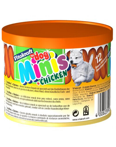 VITAKRAFT Dog Minis 120G/12 Szt Drób Kiełbaski