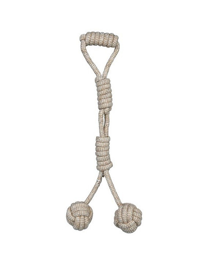 TRIXIE DENTAfun Preťahovadlo s dvomi loptičkami Ø 8 cm / 54cm