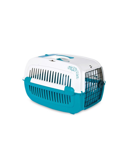 PET INN Prepravka cosmos medium deco line tyrkysová 58x38x38 5 cm