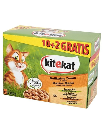 KITEKAT Delikatne dania 12 x 0.1 kg