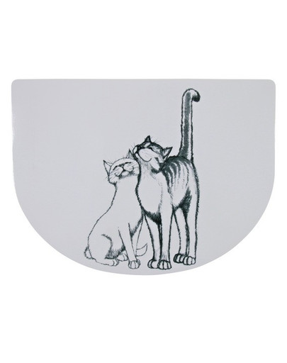 TRIXIE Protišmyková podložka pod misku `Pussy Cat` 40x30 cm polguľatá