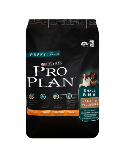 PURINA Pro Plan Puppy small breed kurczak ryż health&wellbeing 7.5 kg