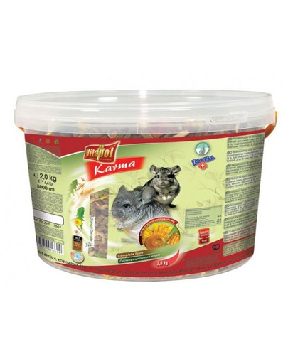 VITAPOL Pokrm pre činčily - vedro 2 kg
