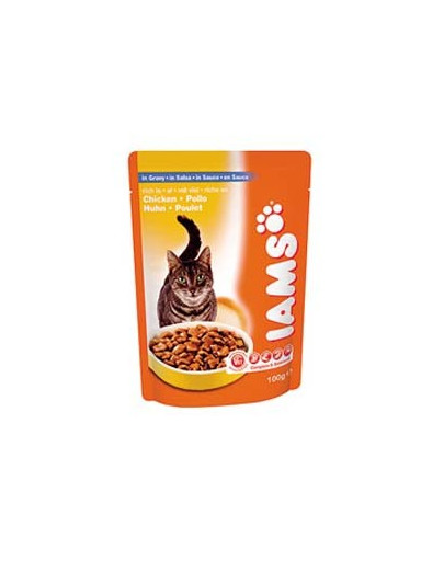 IAMS Adult saszetka 100g kurczak w sosie