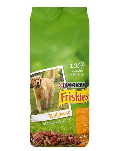 FRISKIES Balance s kuracím mäsom a zeleninou 15 kg
