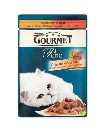 GOURMET Perle kura & hovädzie mäso kapsička 85 g