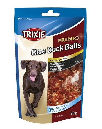 TRIXIE Premio maškrty guličky s kačicou a ryžou 80 g