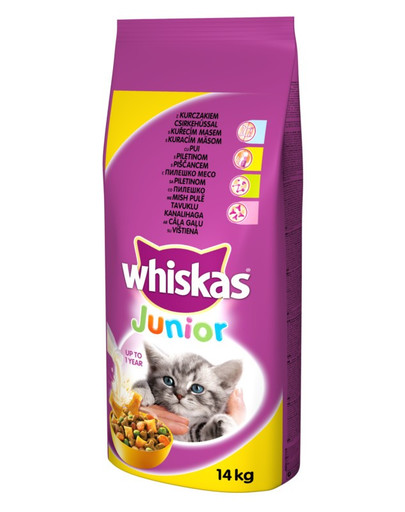 WHISKAS Junior kurczak 14kg