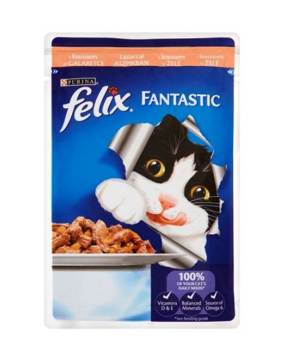 FELIX Fantastic s lososom v želé 100g