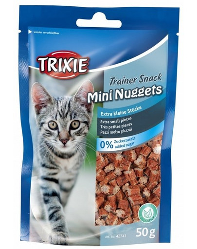 TRIXIE Training snacks Mini Nuggets tuniakom, kuracím mäsom a catnipom 50 g