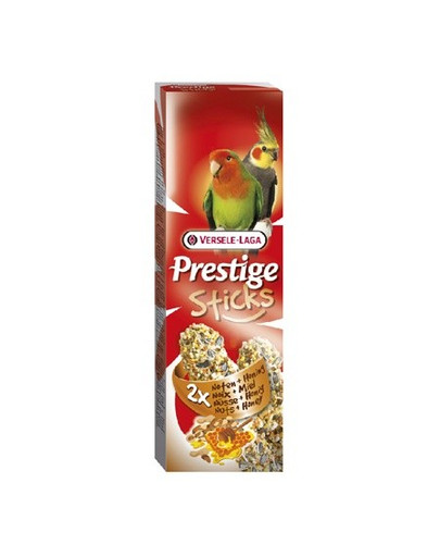 Versele-LAGA Prestige Sticks Big parakeets Nuts & Honey 140 g - orech a med pre stredné papagáje