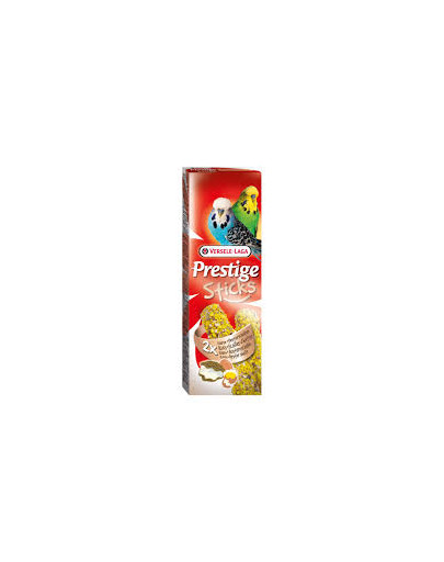 Versele-LAGA Prestige Sticks Budgies Eggs & Oystershells 60 g - jablko a vápnik
