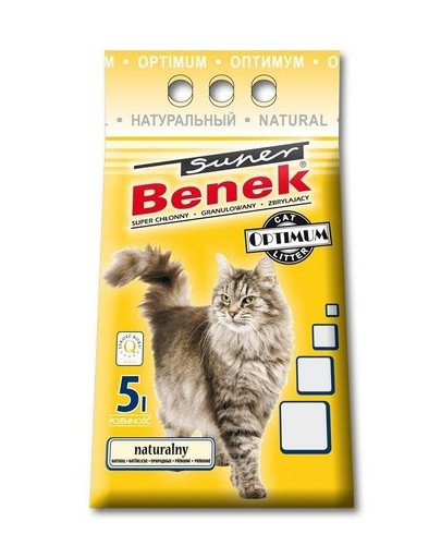 Benek Super Optimum natural Bentonitové stelivo 5l