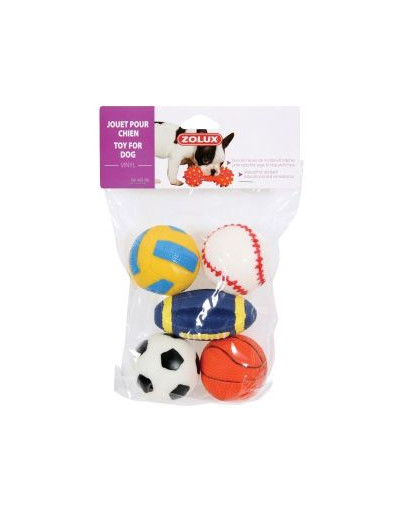 ZOLUX Hračka pre psa vinylový balónik 6 cm bal/5 ks