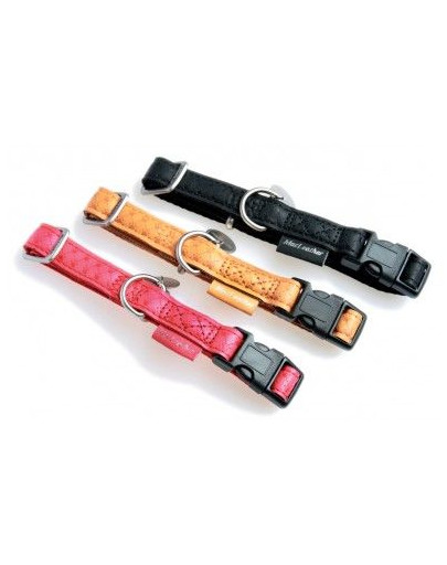 ZOLUX Obojok regulovateľný Mac Leather 10mm - červený