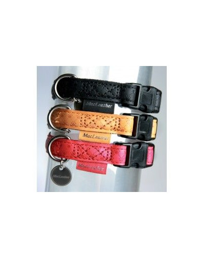 ZOLUX Obojok regulovateľný Mac Leather 10mm - červený