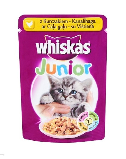 WHISKAS Saszetka junior drób 100g