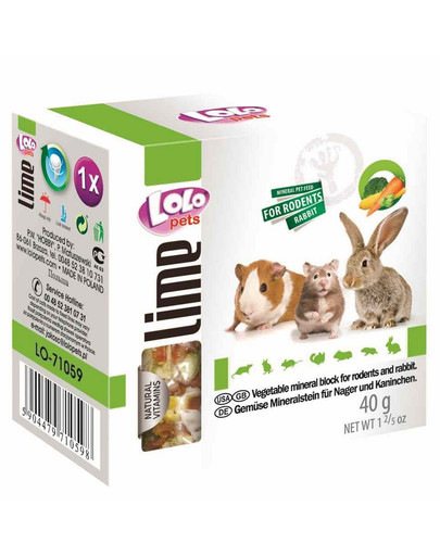 Lolo PETS minerálnymi kameň pre hlodavce zeleninový