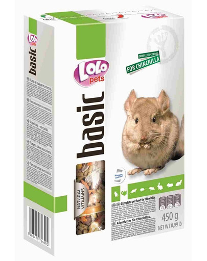 Lolo PETS Krmivo pre činčily 0,45kg