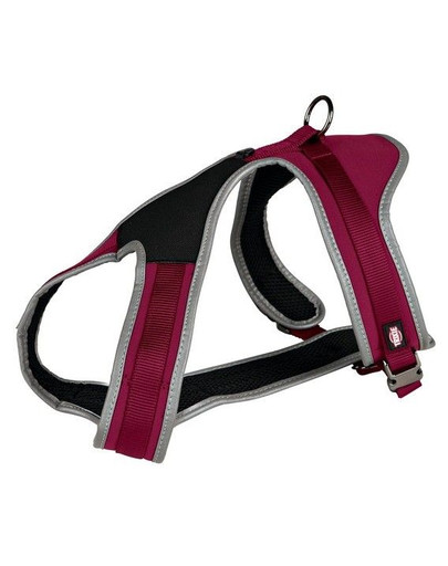TRIXIE Postroj pre psov turistický Experience, S-M: 35-60 cm / 15 mm, vínový