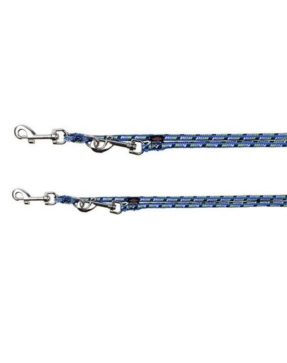 TRIXIE Smycz Regulowana Mountain Rope, L–XL: 2.00 M/13 mm, Niebiesko/Zielona