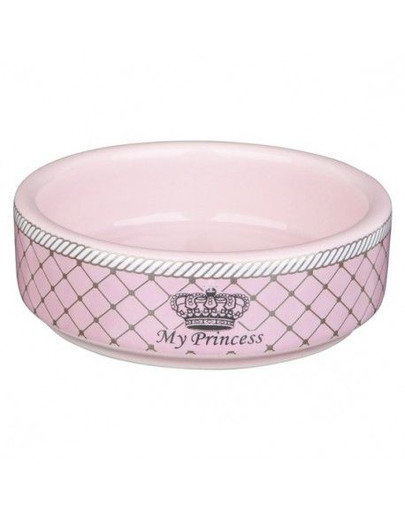 TRIXIE Miska Ceramiczna My Princess , Dla Świnek Morskich I Królików, 250 ml/O 11 cm,Różowa